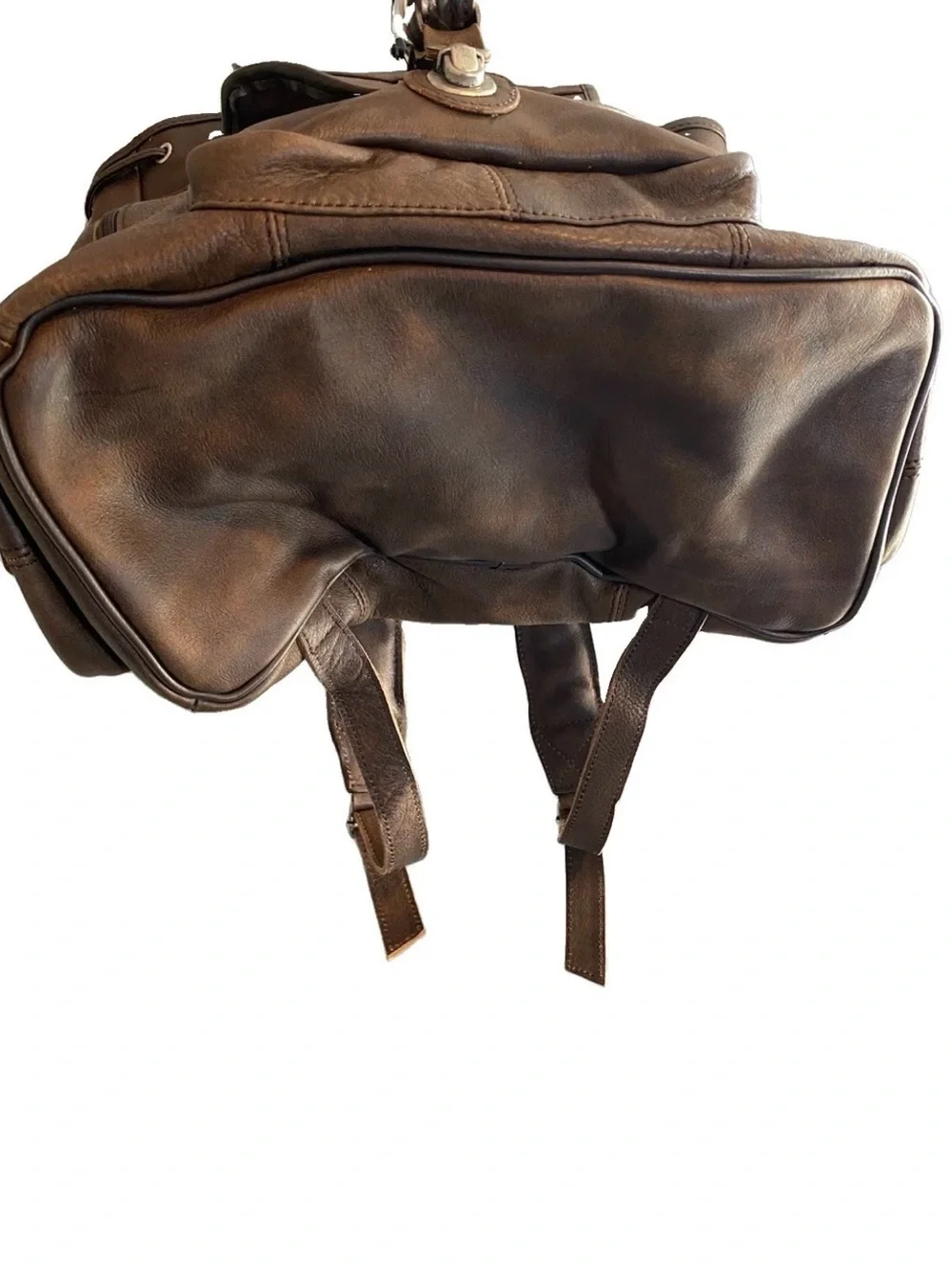 Vintage Brown Leather Backpack